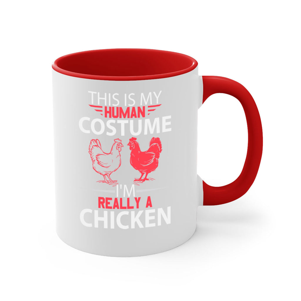 this is human costume im really a chicken Style 2#- Chicken-Mug / Coffee Cup