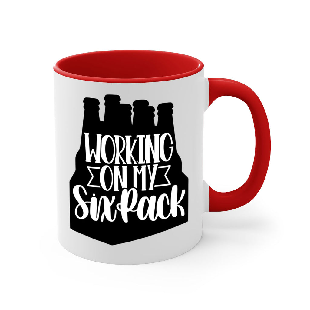 working on my six pack 13#- beer-Mug / Coffee Cup