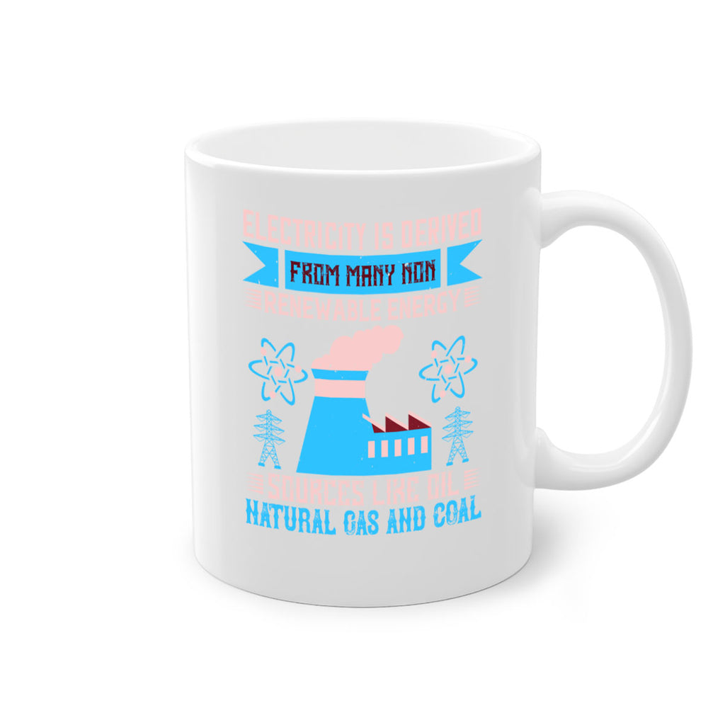Electricity is derived from many nonrenewable and coal Style 47#- electrician-Mug / Coffee Cup