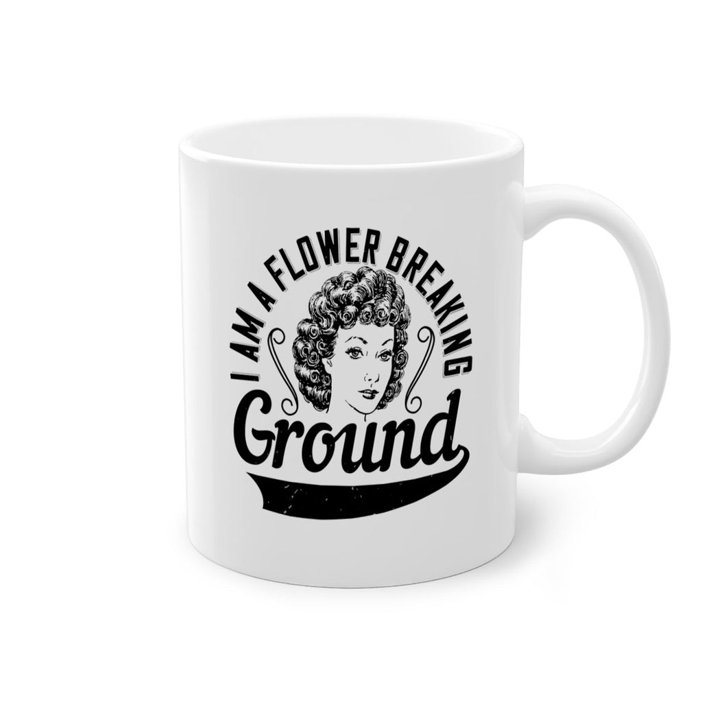 I am a flower breaking ground Style 32#- Afro - Black-Mug / Coffee Cup
