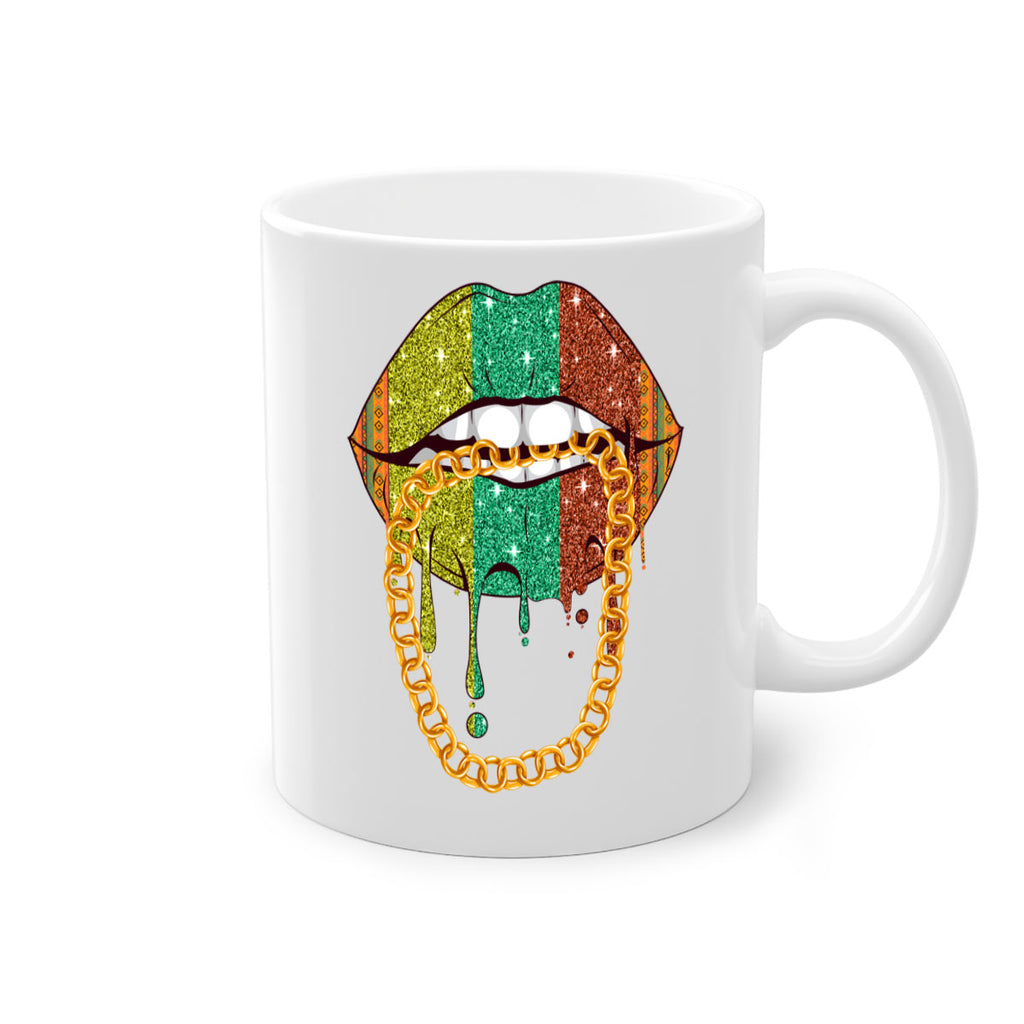 Juneteenth Women Melanin Girl Lips Png 25#- juneteenth-Mug / Coffee Cup