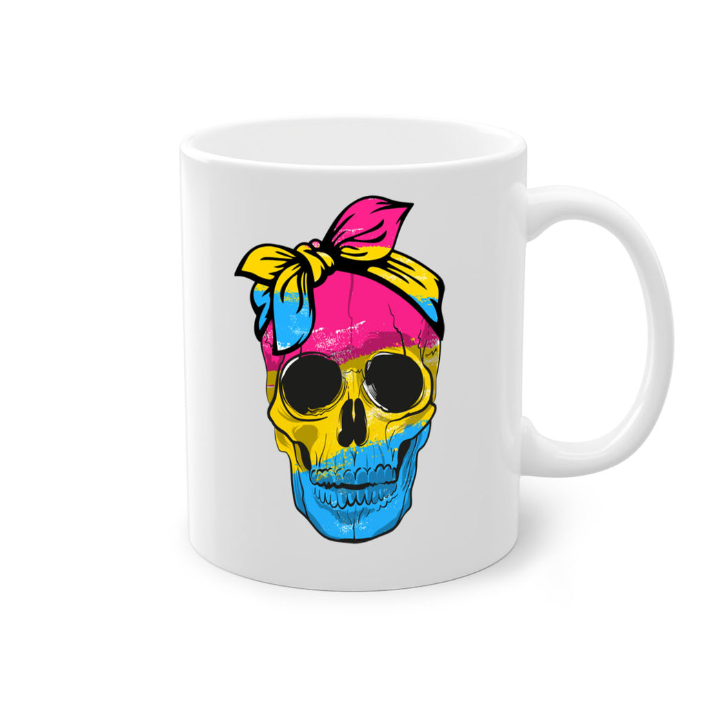 Pansexual Lgbtq Skull Gay Pride Png 30#- lgbt-Mug / Coffee Cup