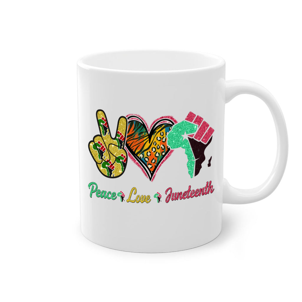 Peace Love Juneteenth Day Fist Png 8#- juneteenth-Mug / Coffee Cup