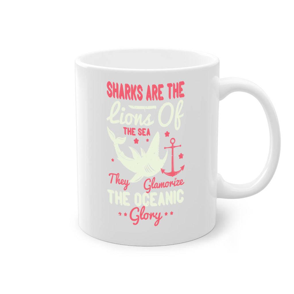 Sharks are the lions of the seaThey glamorize the oceanic glory Style 28#- Shark-Fish-Mug / Coffee Cup