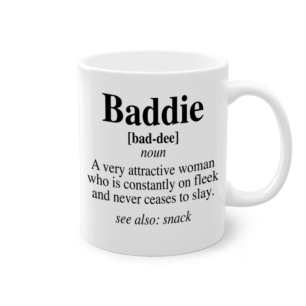 baddie definition 270#- black words - phrases-Mug / Coffee Cup