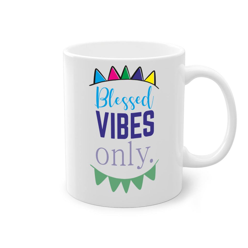 blessd vibes only- black words - phrases-Mug / Coffee Cup