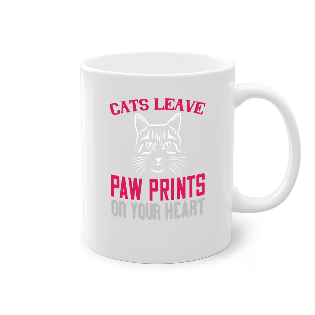cats leave paw prints on your heart Style 39#- cat-Mug / Coffee Cup