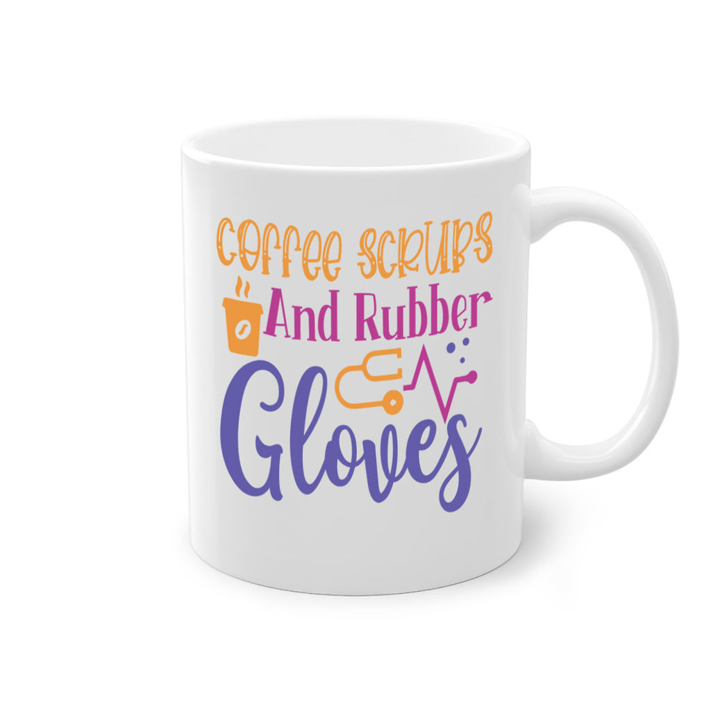 coffee scrubs and rubber gloves Style 392#- nurse-Mug / Coffee Cup