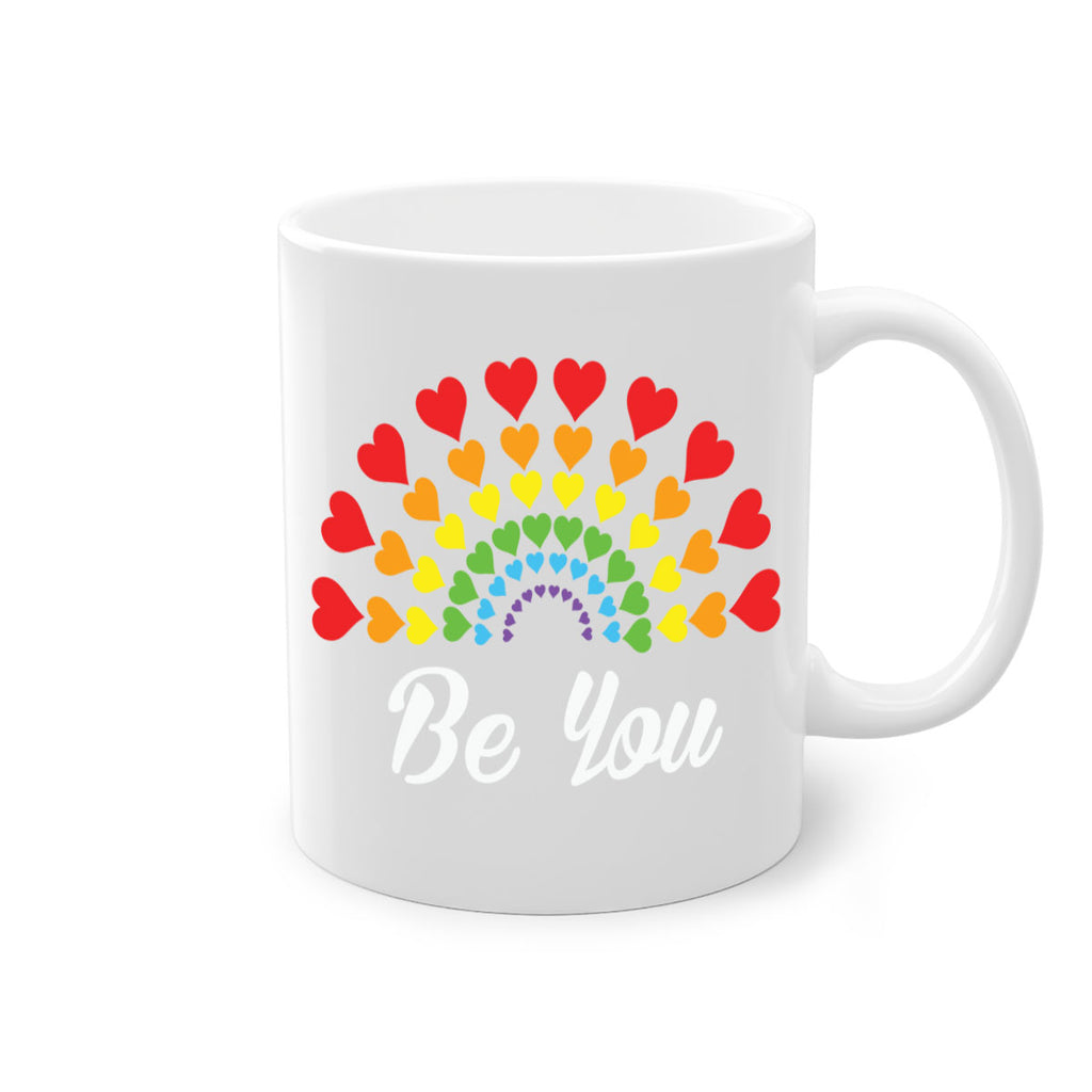 lgbtq be you rainbow heart lgbt 90#- lgbt-Mug / Coffee Cup