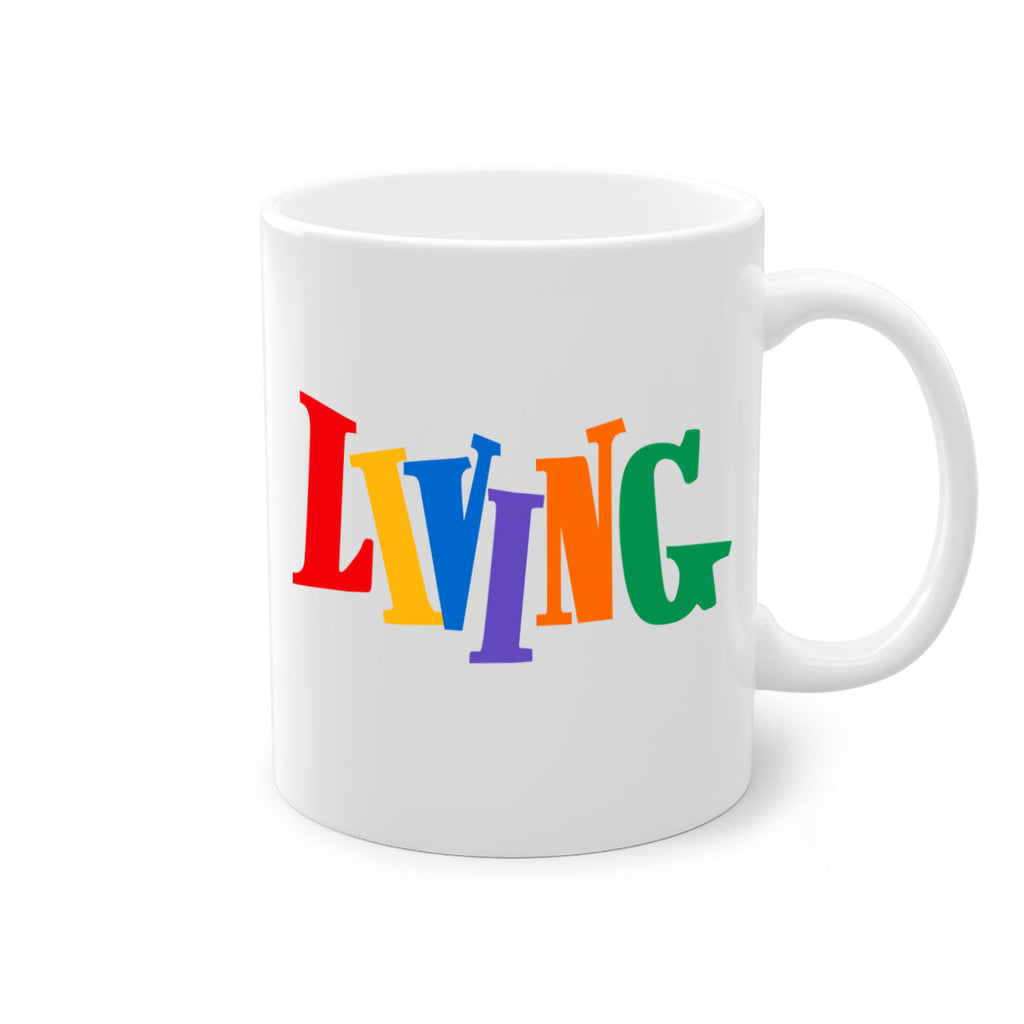 living  99#- black words - phrases-Mug / Coffee Cup