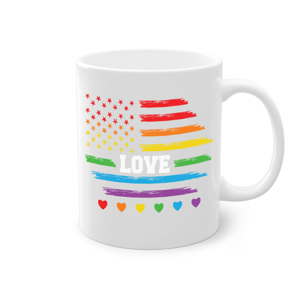 love rainbow american flag lgbtq lgbt 83#- lgbt-Mug / Coffee Cup