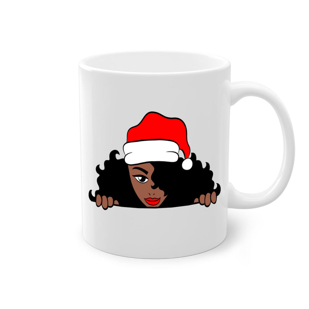 peekaboo santa girl 22#- Black women - Girls-Mug / Coffee Cup
