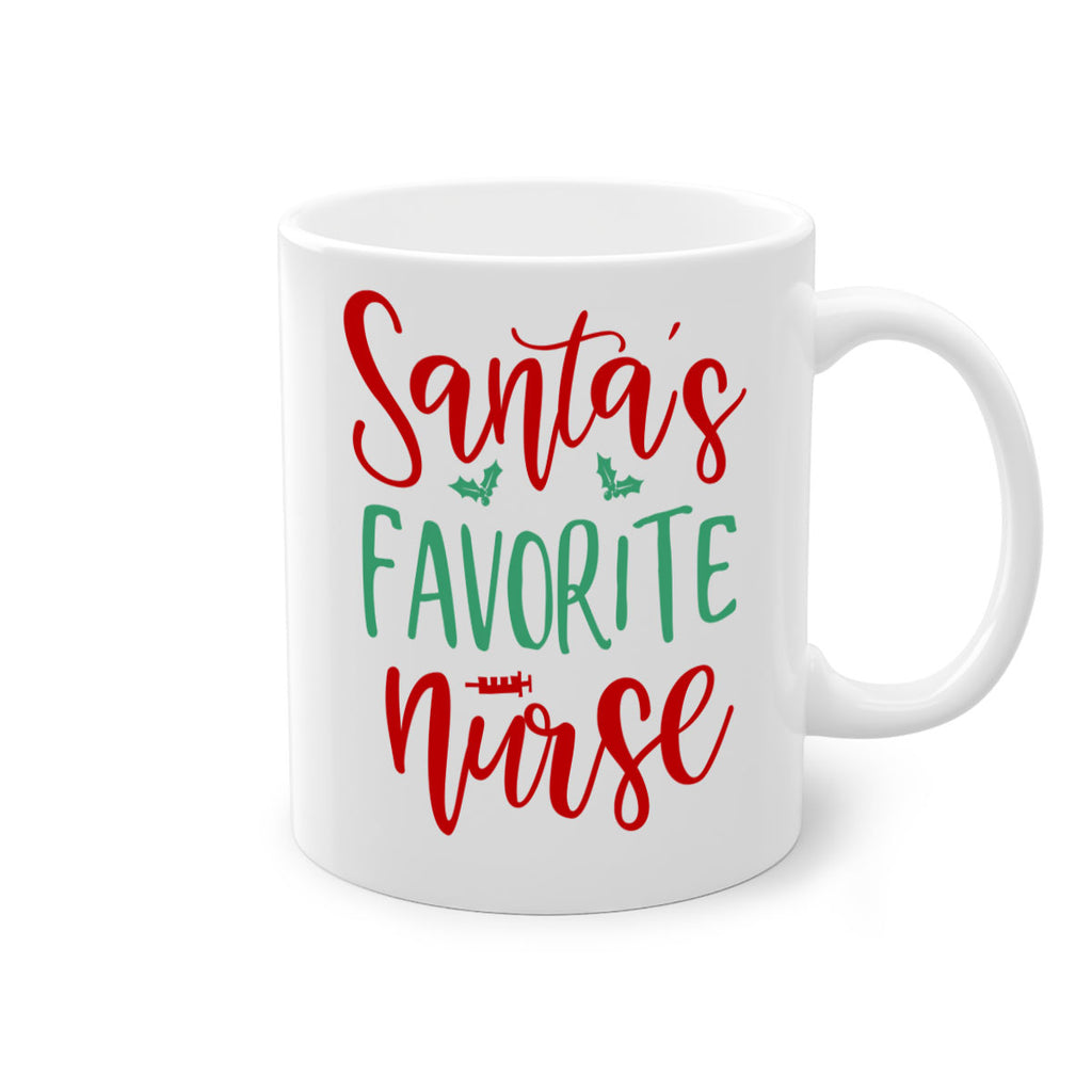 santa s favorite nurse style 608#- christmas-Mug / Coffee Cup