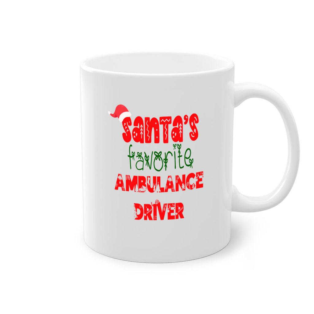 santas favorite ambulance driver style 637#- christmas-Mug / Coffee Cup