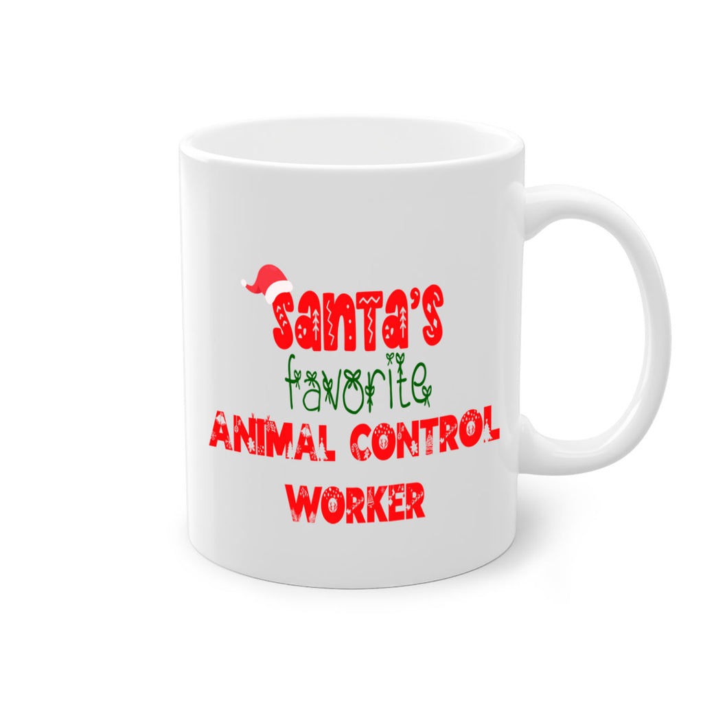 santas favorite animal control worker style 641#- christmas-Mug / Coffee Cup