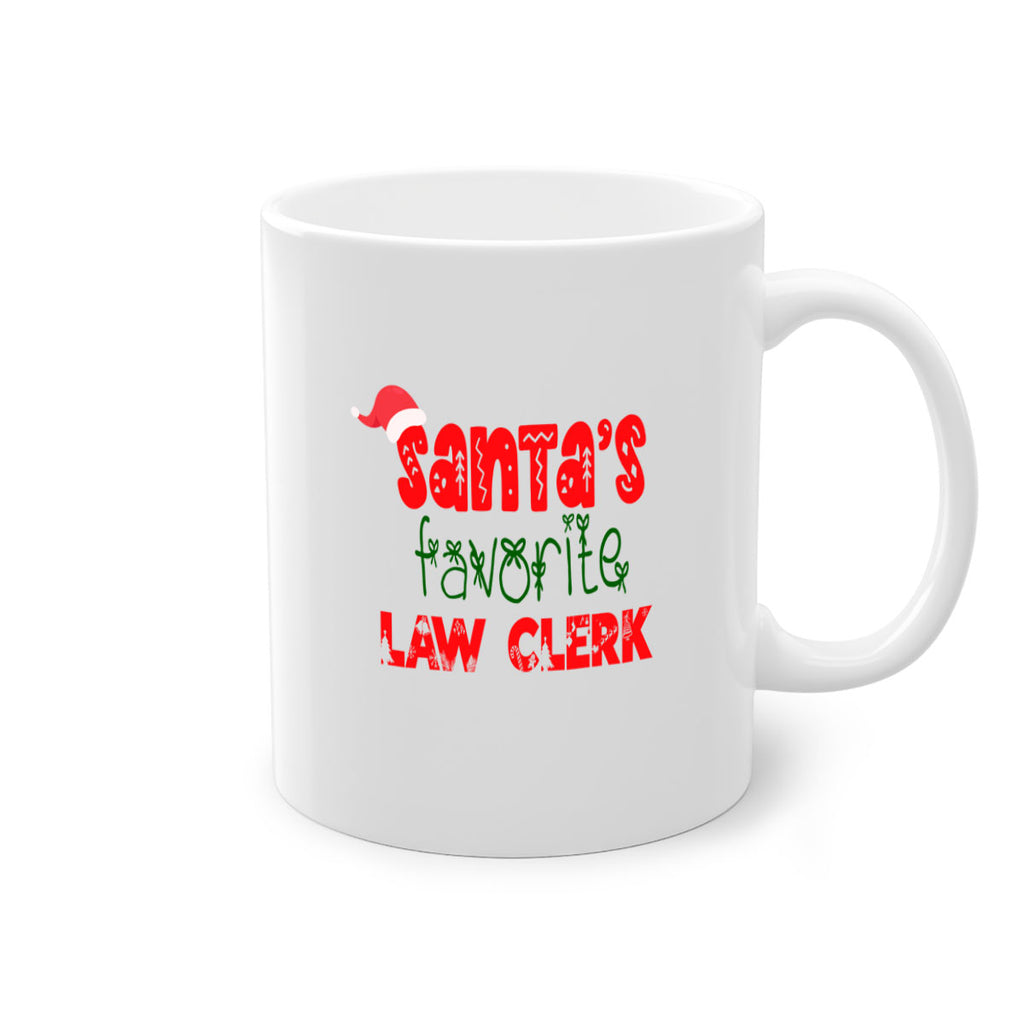 santas favorite law clerk style 911#- christmas-Mug / Coffee Cup