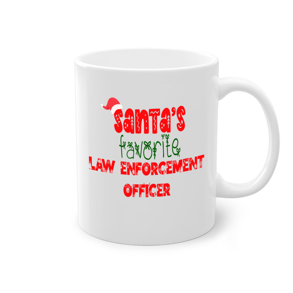 santas favorite law enforcement officer style 912#- christmas-Mug / Coffee Cup