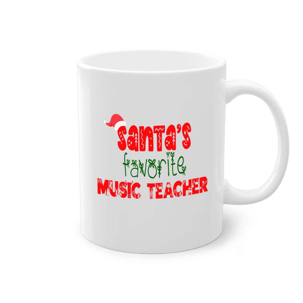 santas favorite music teacher style 968#- christmas-Mug / Coffee Cup