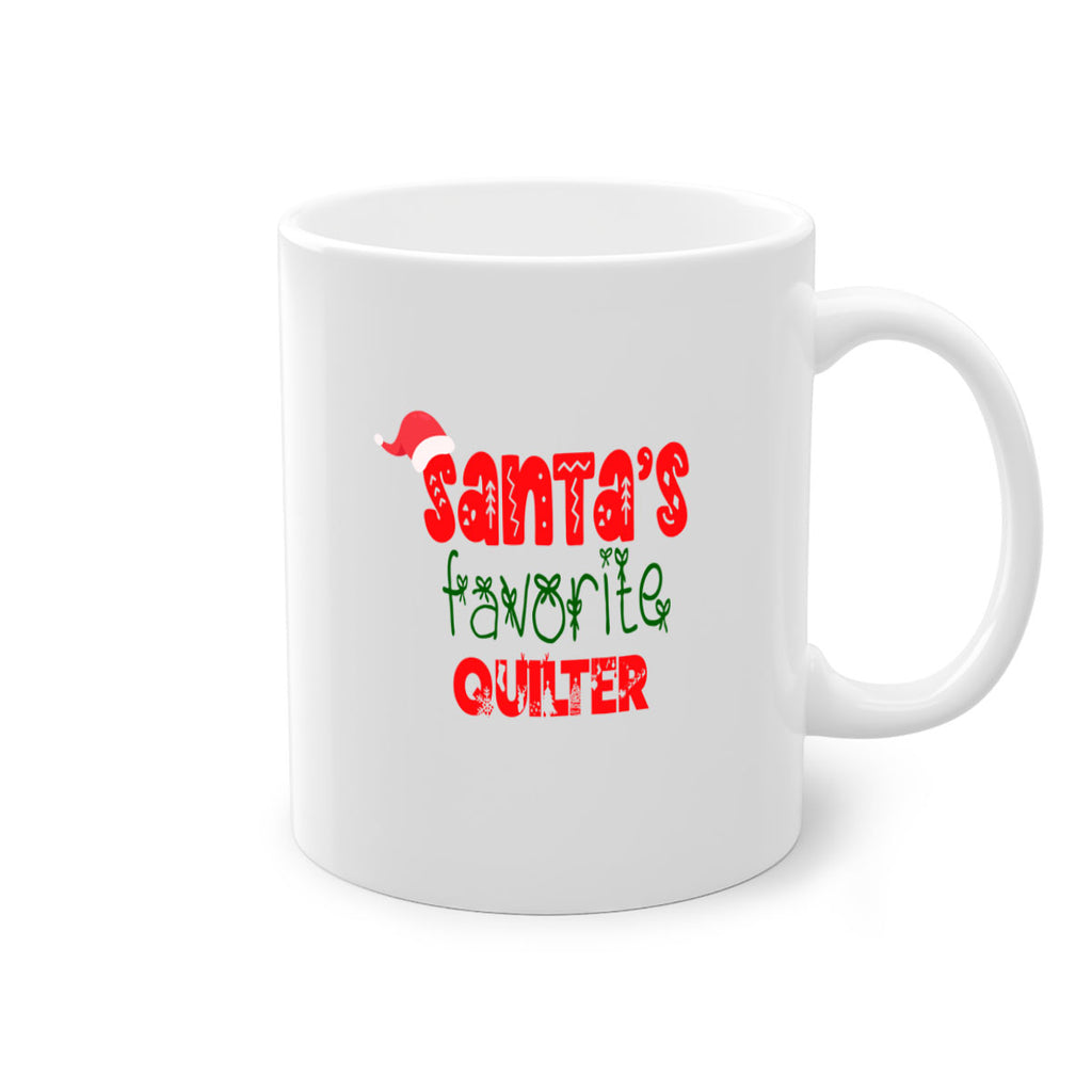 santas favorite quilter style 1048#- christmas-Mug / Coffee Cup