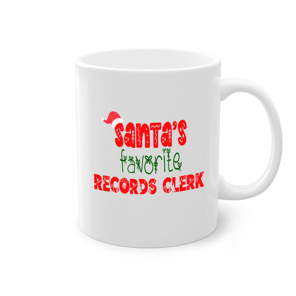 santas favorite records clerk style 1058#- christmas-Mug / Coffee Cup