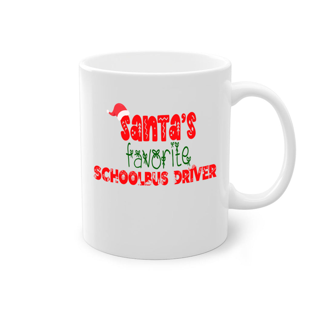 santas favorite schoolbus driver style 1070#- christmas-Mug / Coffee Cup