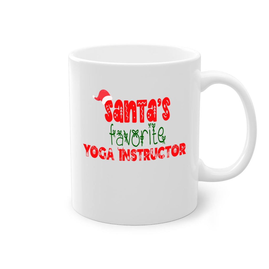 santas favorite yoga instructor style 1161#- christmas-Mug / Coffee Cup