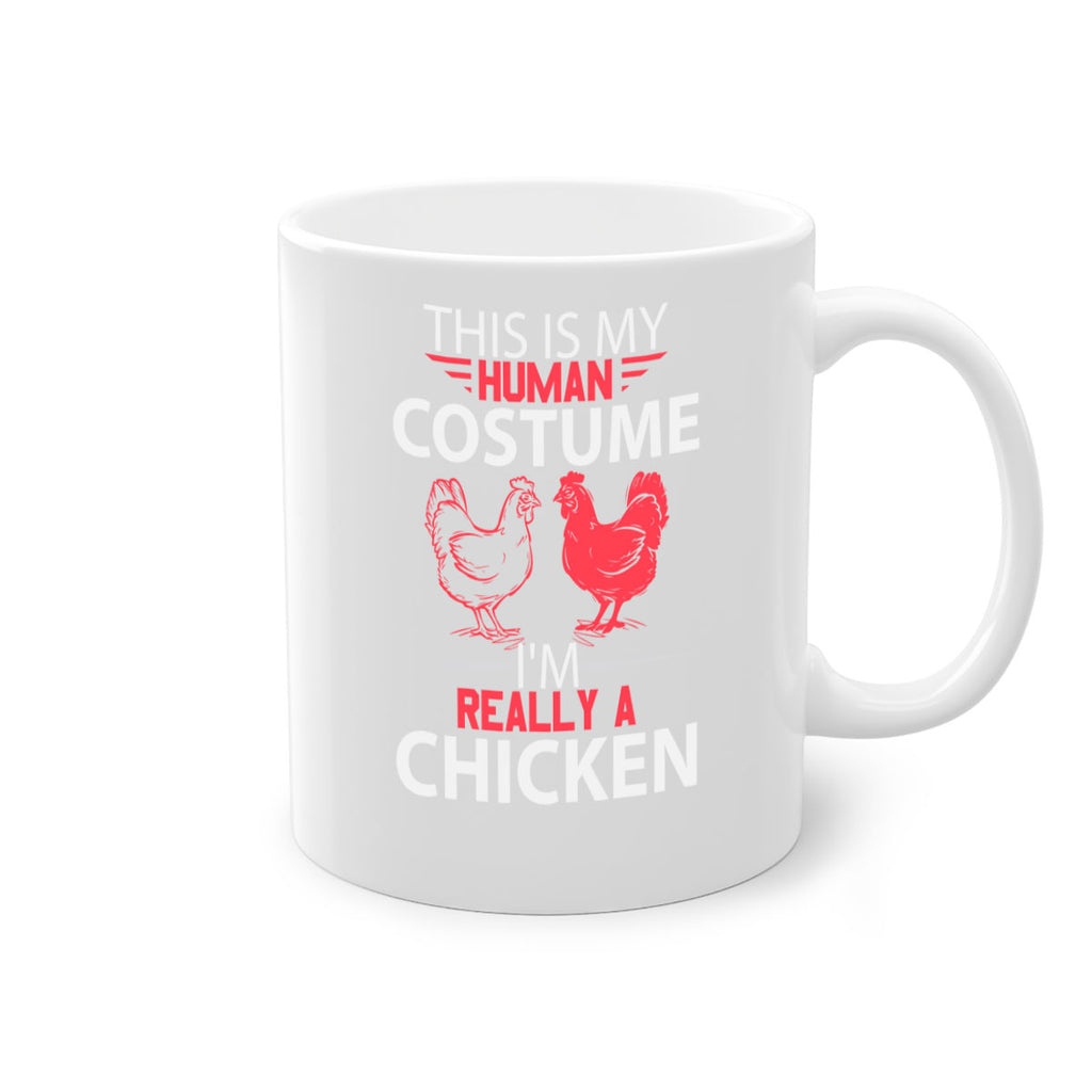 this is human costume im really a chicken Style 2#- Chicken-Mug / Coffee Cup