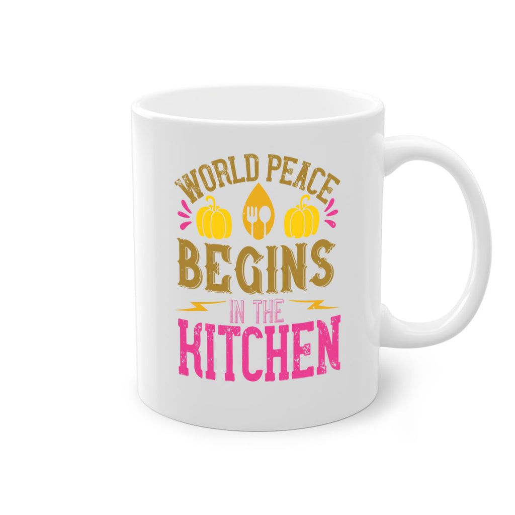world peace begins in the kitchen 7#- vegan-Mug / Coffee Cup