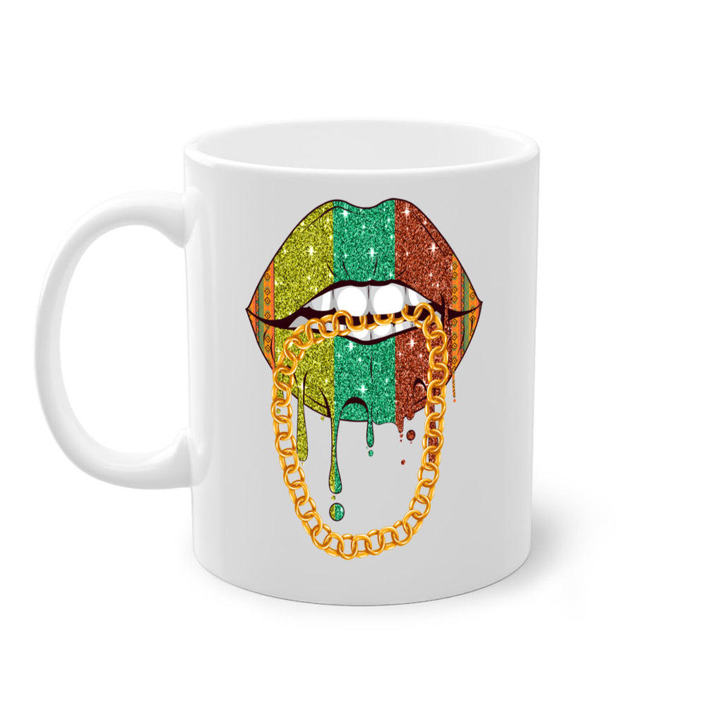 Juneteenth Women Melanin Girl Lips Png 25#- juneteenth-Mug / Coffee Cup