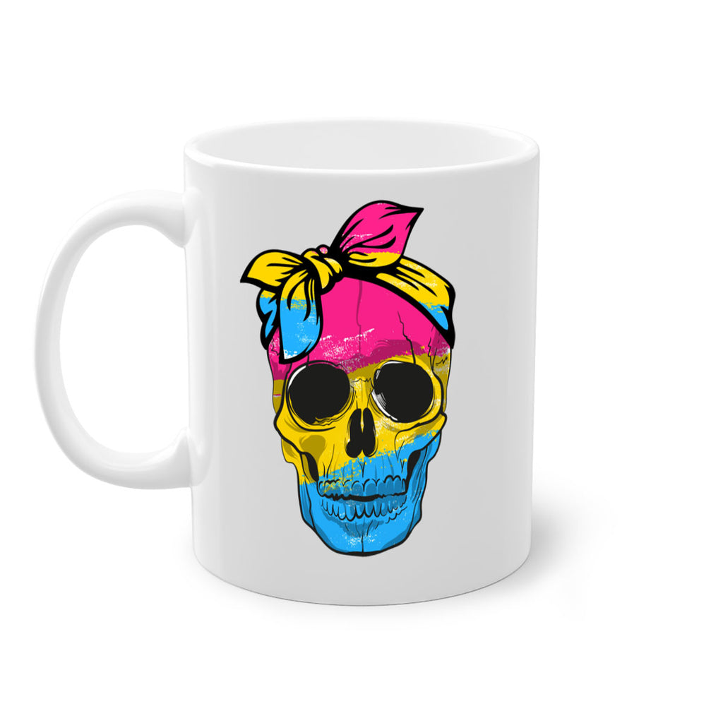 Pansexual Lgbtq Skull Gay Pride Png 30#- lgbt-Mug / Coffee Cup