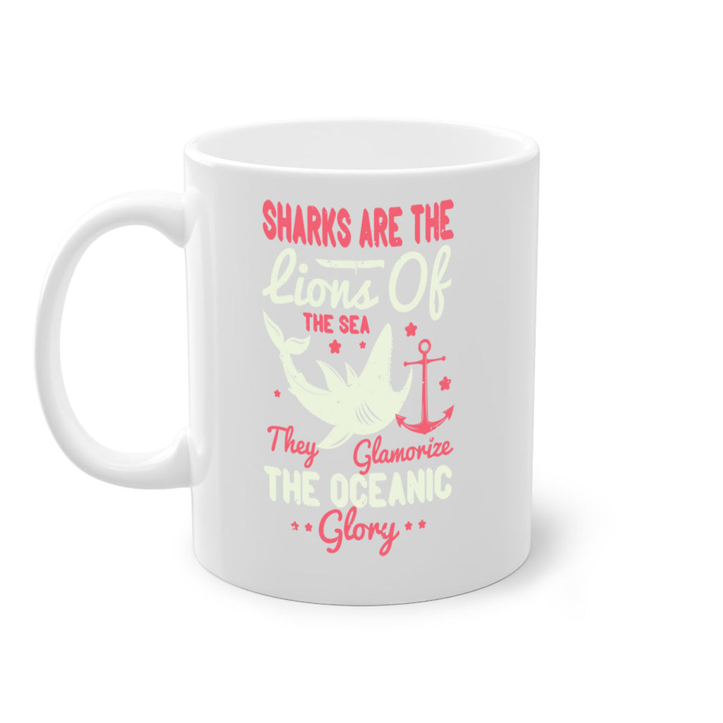 Sharks are the lions of the seaThey glamorize the oceanic glory Style 28#- Shark-Fish-Mug / Coffee Cup
