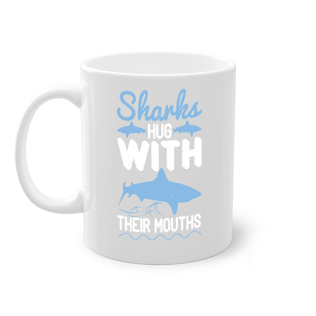 Sharks hug with their mouths Style 22#- Shark-Fish-Mug / Coffee Cup