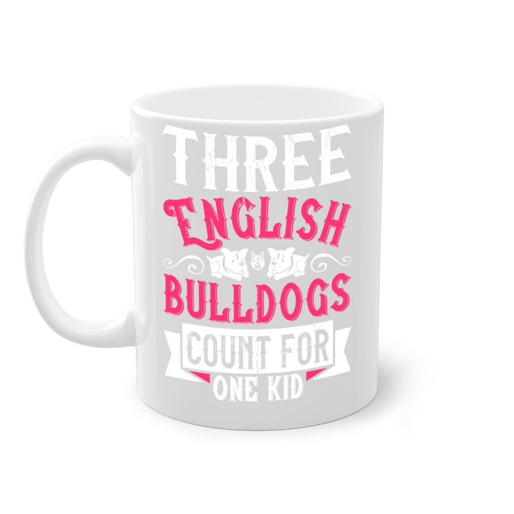 Three English bulldogs count for one kid Style 18#- Dog-Mug / Coffee Cup
