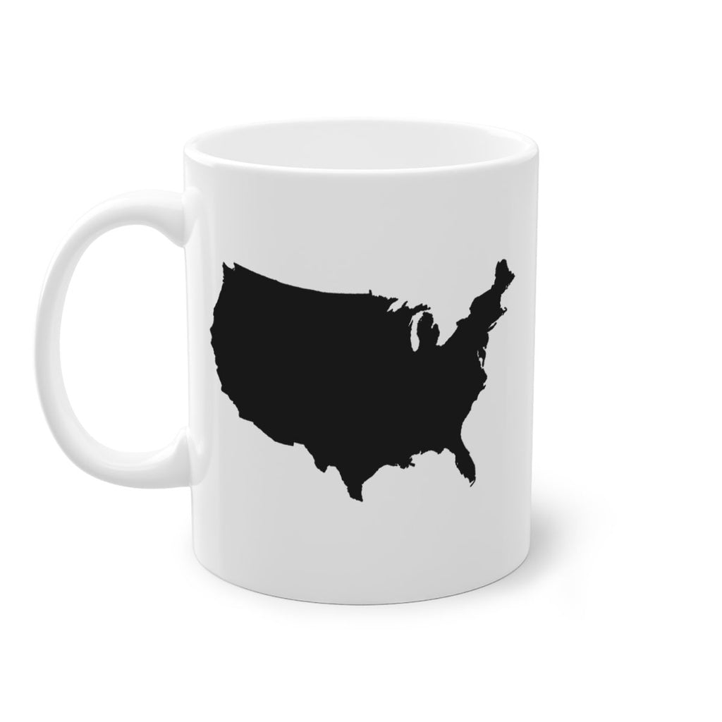 USA Solid Map Style 76#- 4th Of July-Mug / Coffee Cup