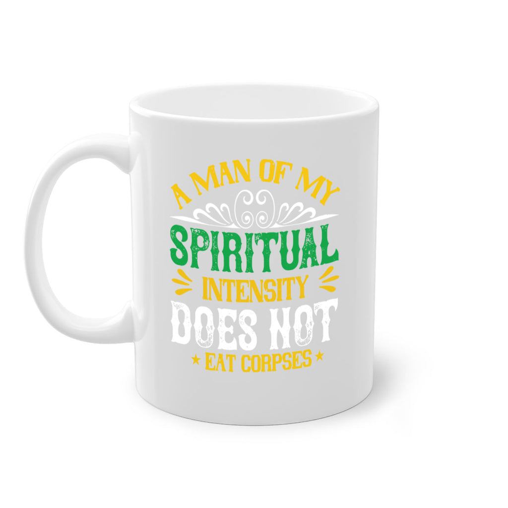 a man of my spiritual intensity does not eat corpsess 98#- vegan-Mug / Coffee Cup