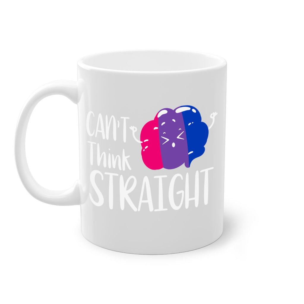 bisexual flag cant think straight 155#- lgbt-Mug / Coffee Cup
