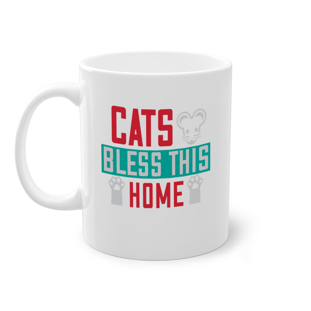 cats bless this home Style 36#- cat-Mug / Coffee Cup