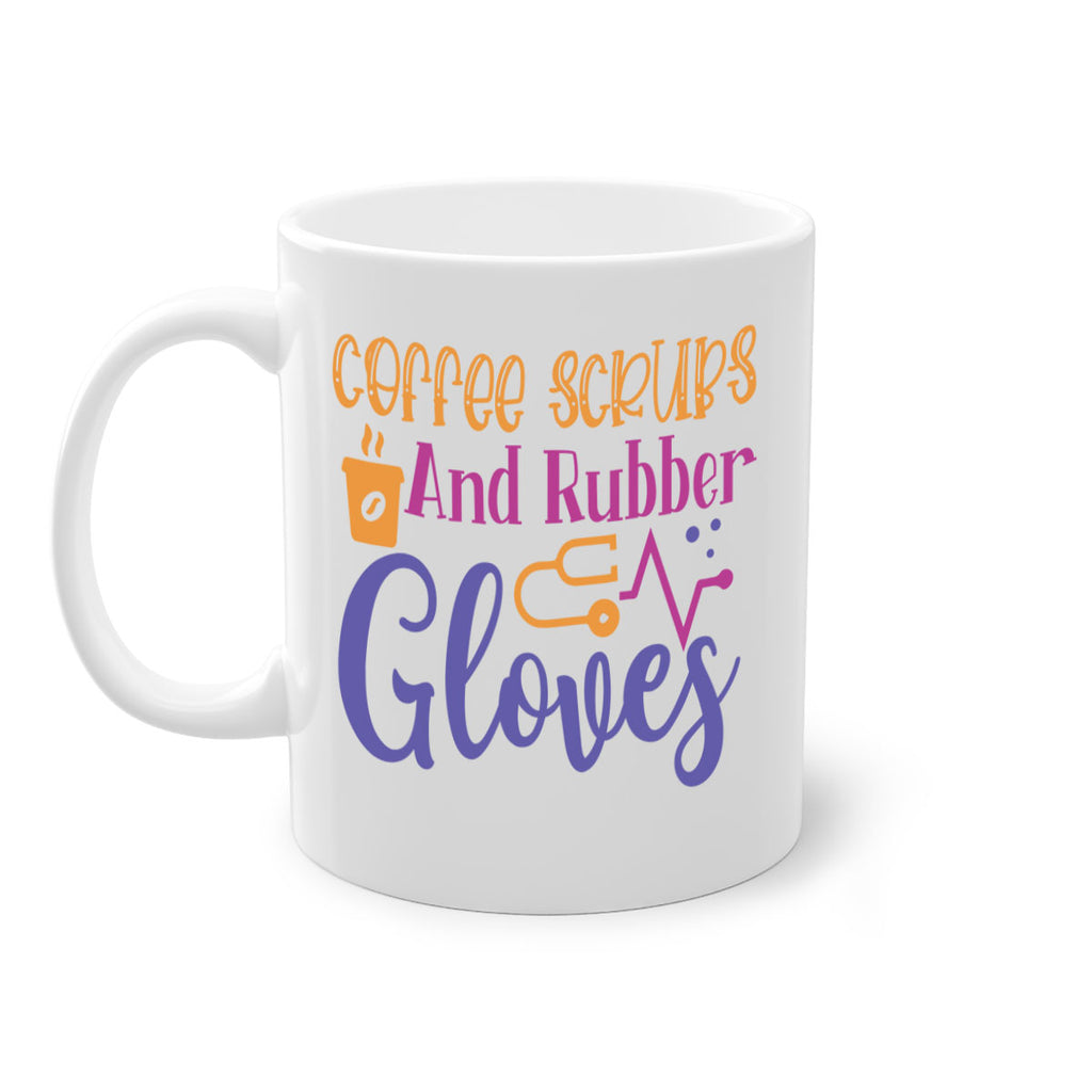 coffee scrubs and rubber gloves Style 392#- nurse-Mug / Coffee Cup