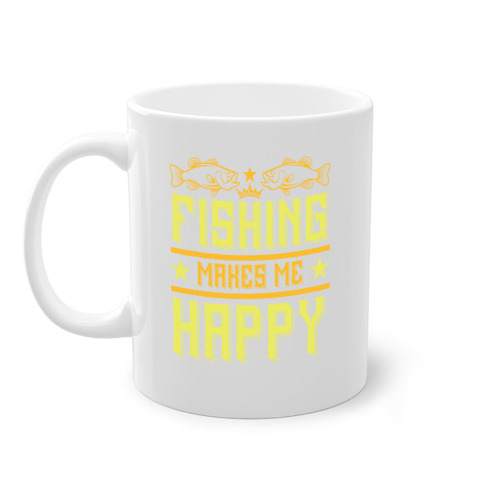 fishing makes me happy 266#- fishing-Mug / Coffee Cup