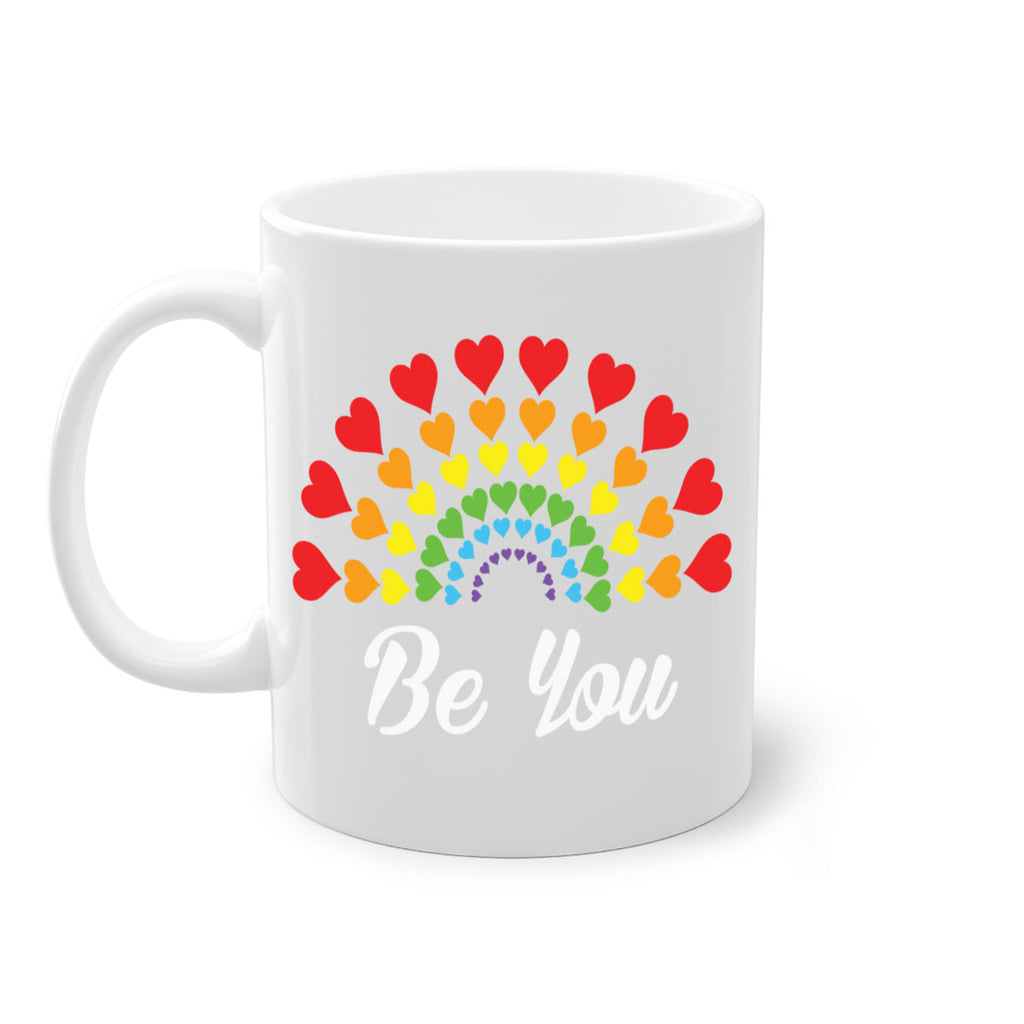 lgbtq be you rainbow heart lgbt 90#- lgbt-Mug / Coffee Cup