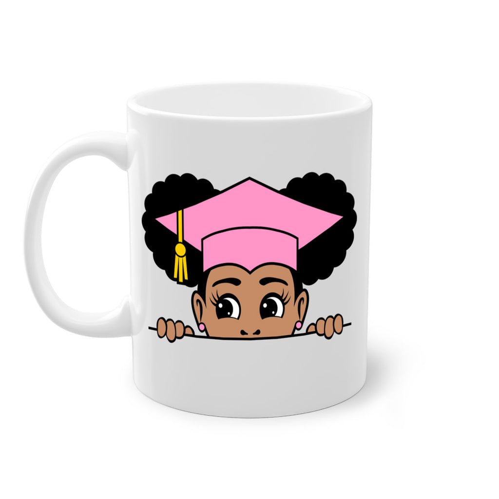 peekaboo afro puffs grad girl 23#- Black women - Girls-Mug / Coffee Cup