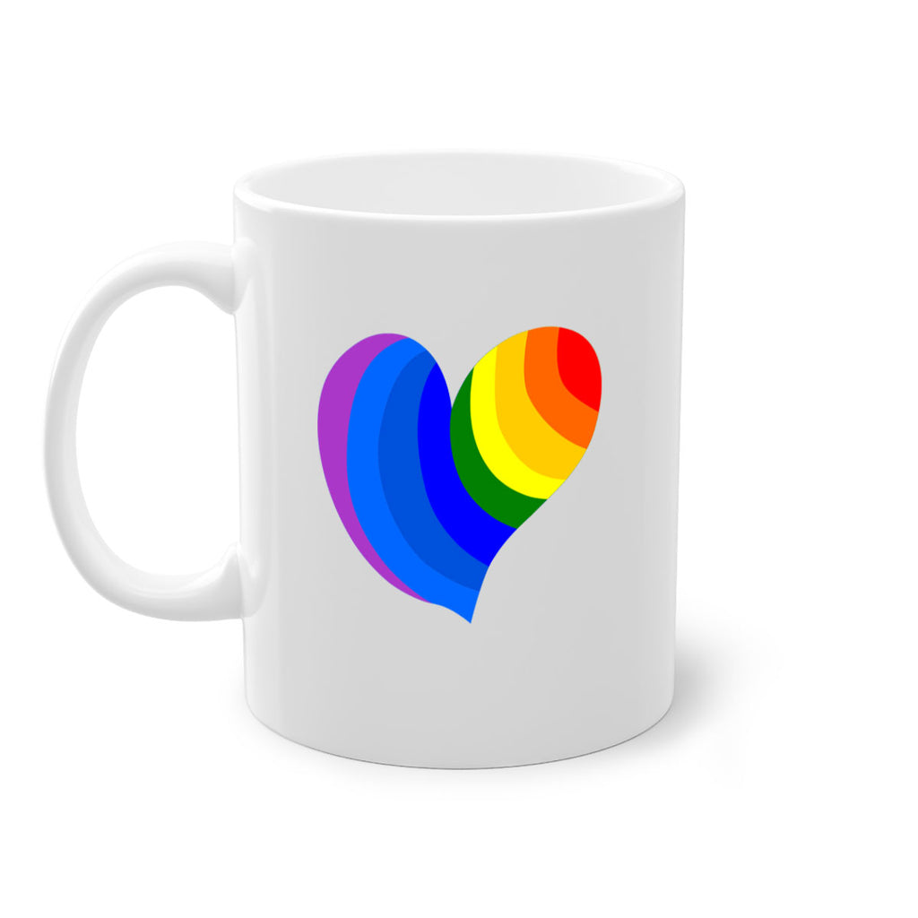 rainbow heart wavy 7#- lgbt-Mug / Coffee Cup