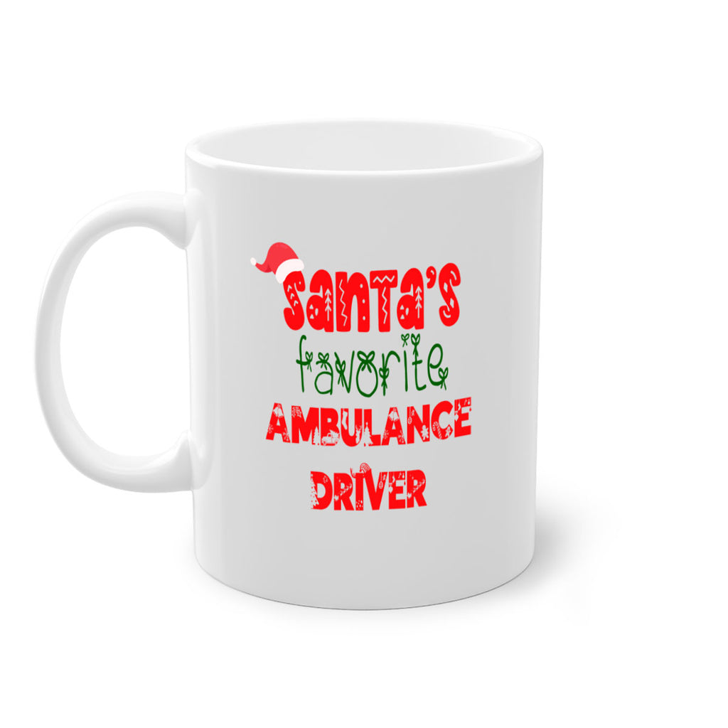 santas favorite ambulance driver style 637#- christmas-Mug / Coffee Cup