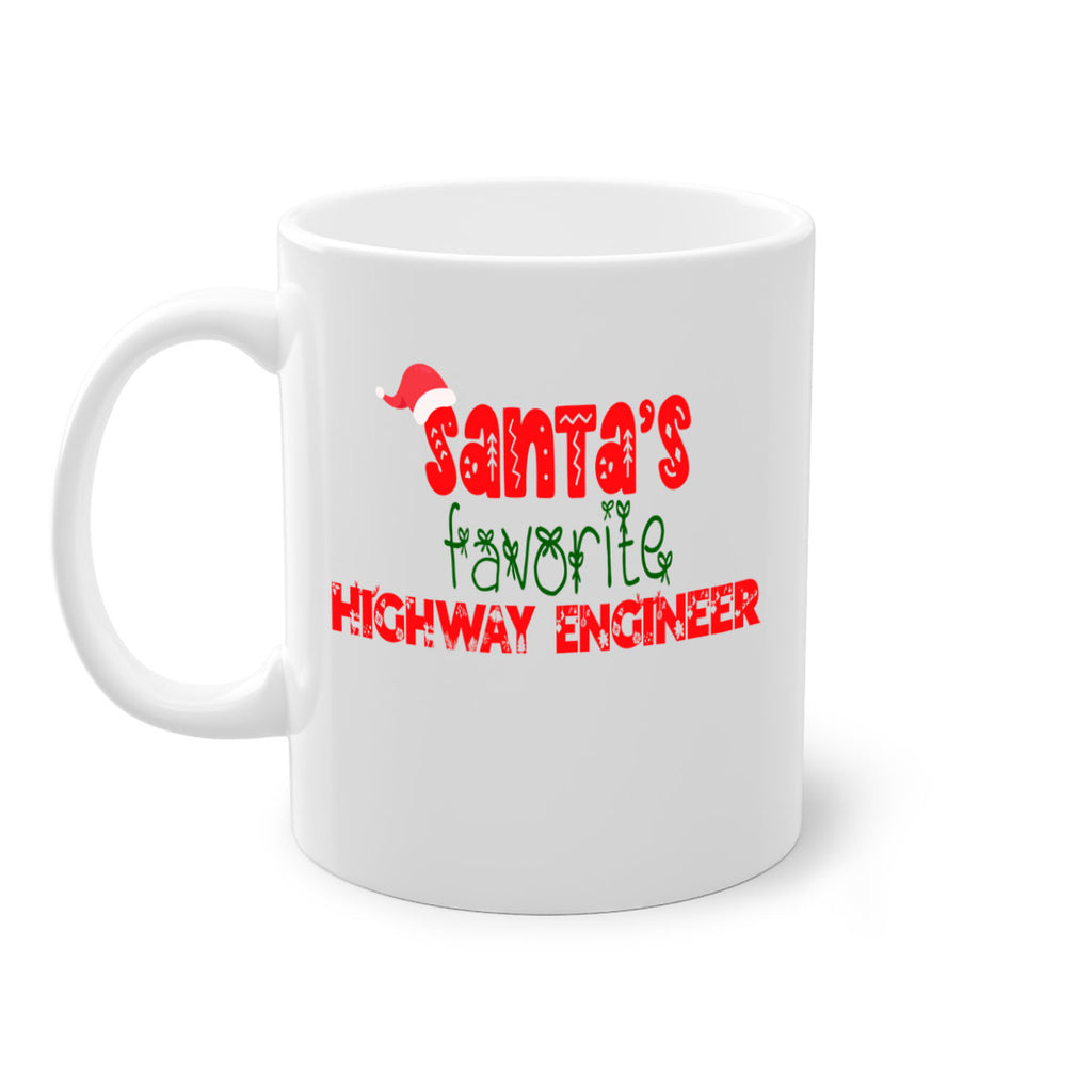 santas favorite highway engineer style 869#- christmas-Mug / Coffee Cup