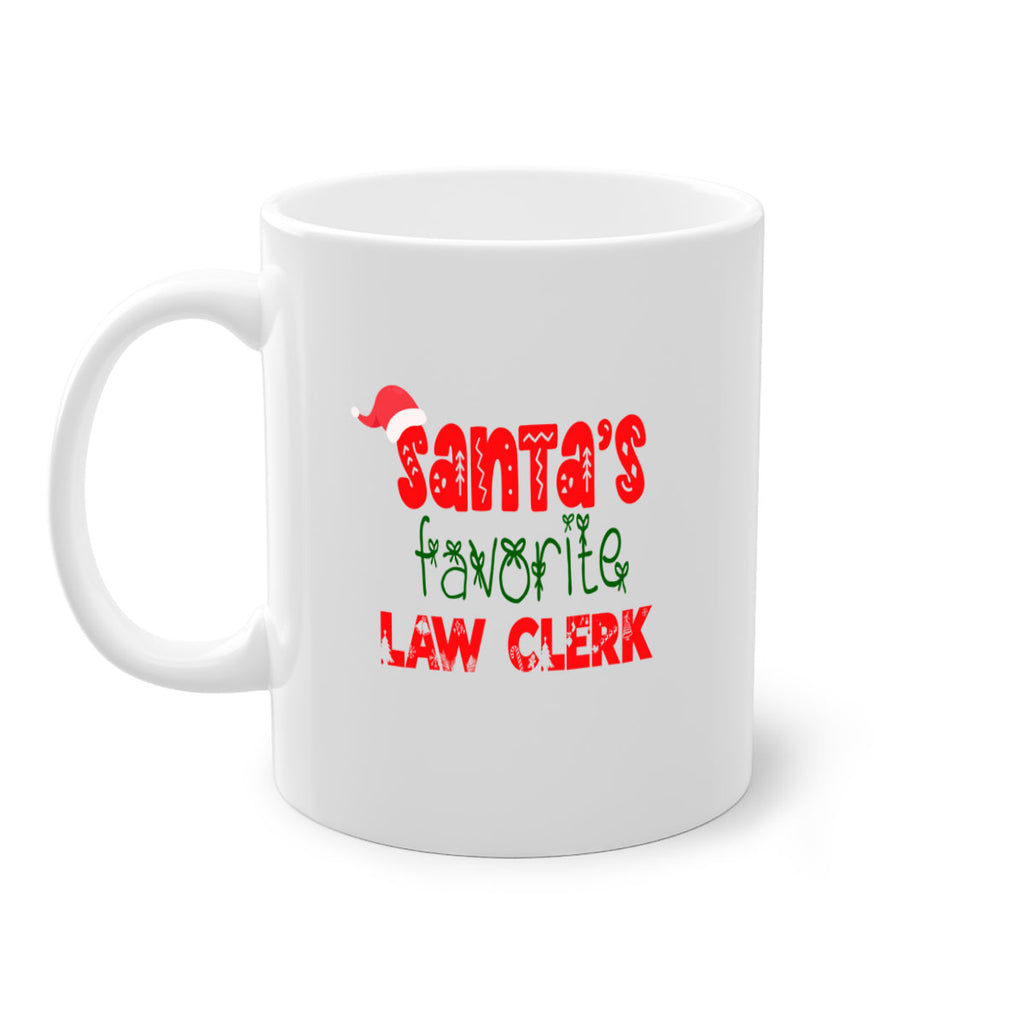 santas favorite law clerk style 911#- christmas-Mug / Coffee Cup