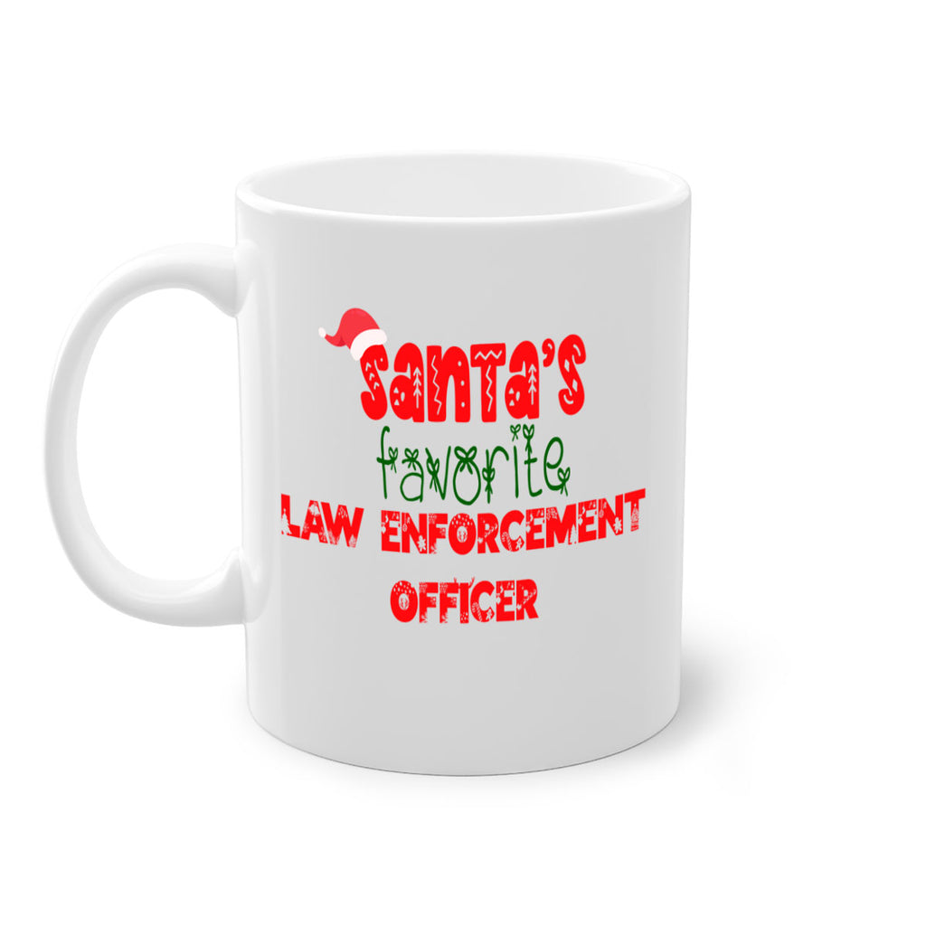 santas favorite law enforcement officer style 912#- christmas-Mug / Coffee Cup