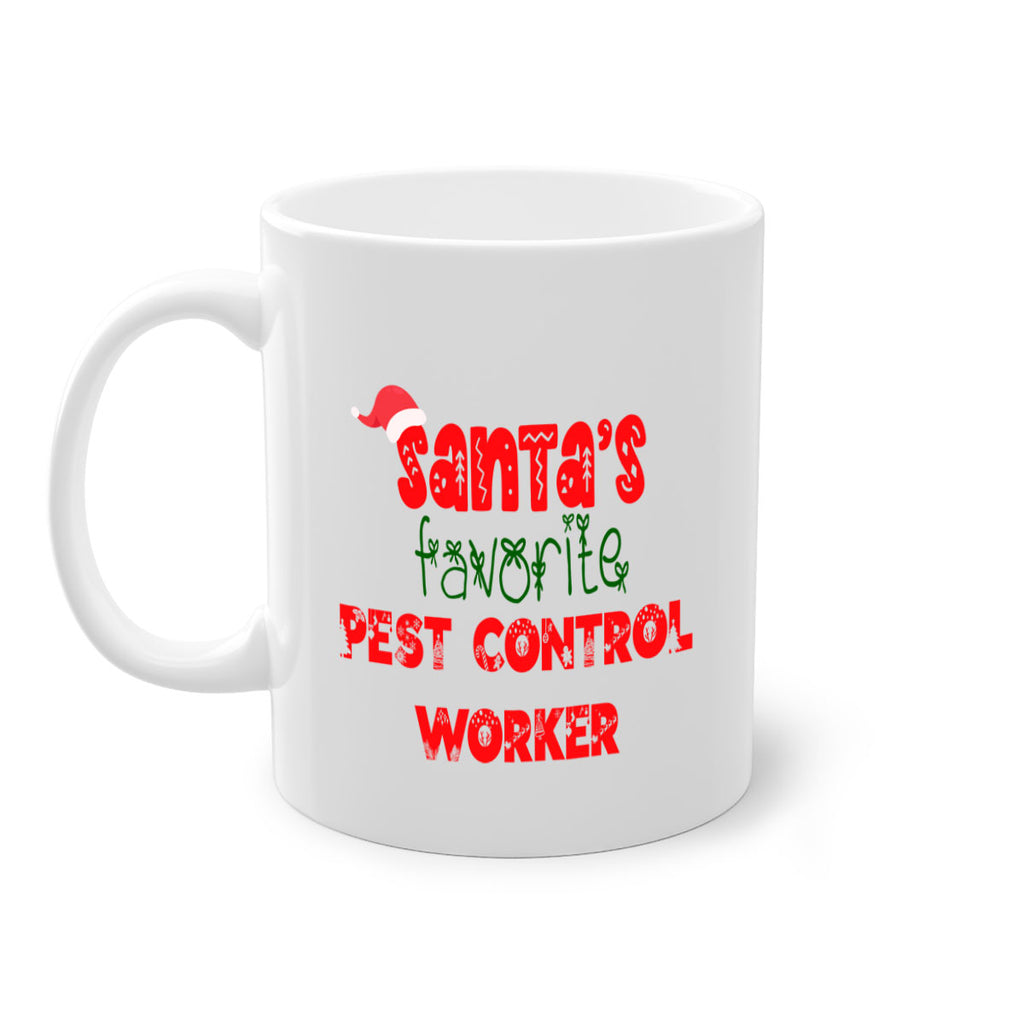 santas favorite pest control worker style 1008#- christmas-Mug / Coffee Cup