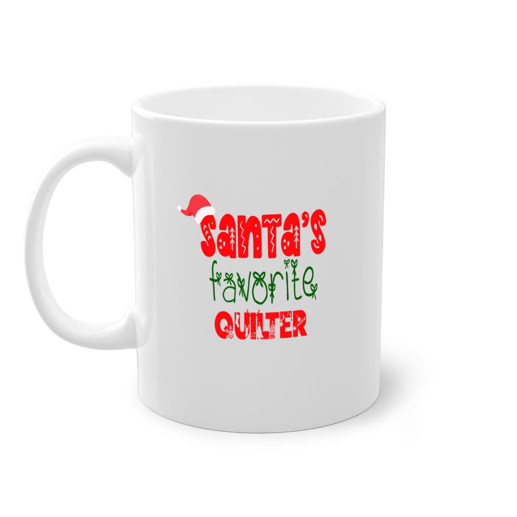 santas favorite quilter style 1048#- christmas-Mug / Coffee Cup