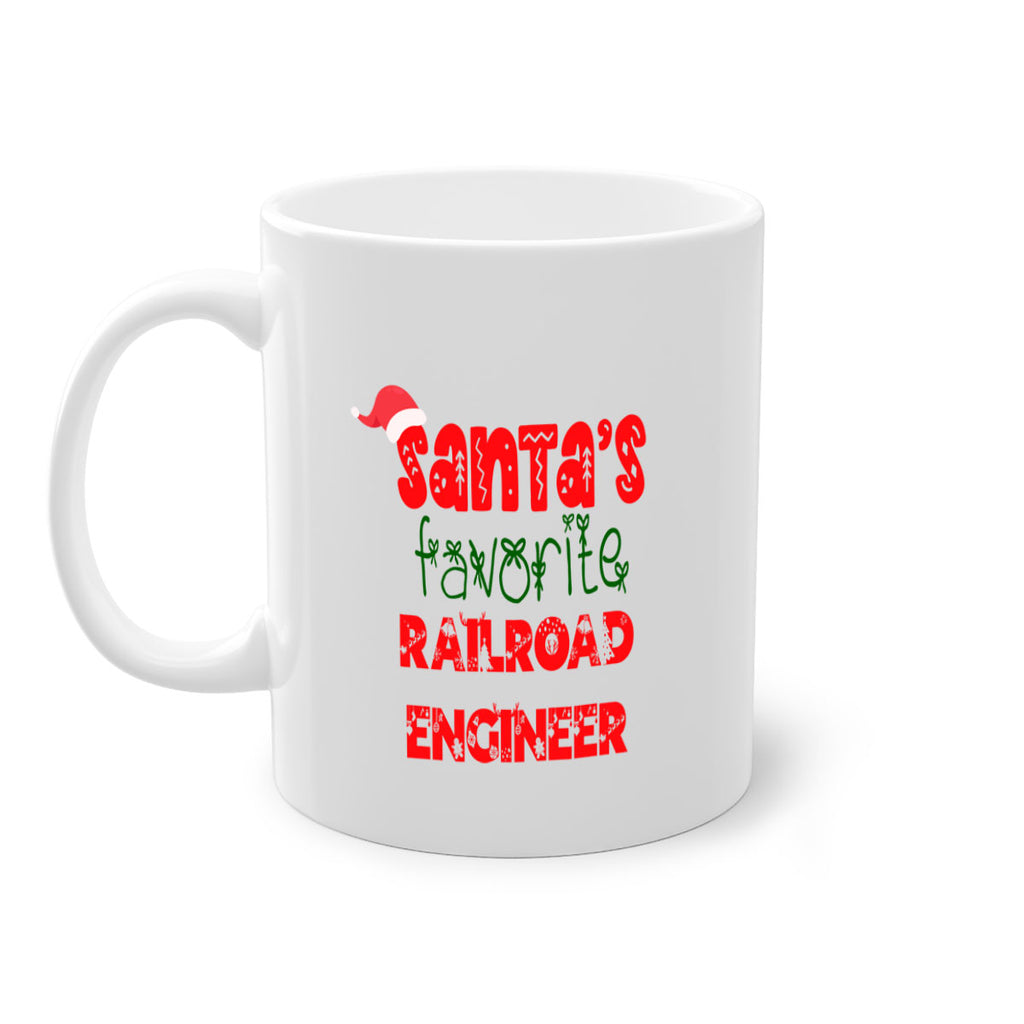 santas favorite railroad engineer style 1053#- christmas-Mug / Coffee Cup