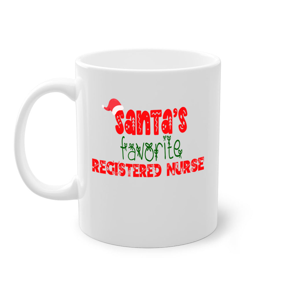 santas favorite registered nurse style 1061#- christmas-Mug / Coffee Cup
